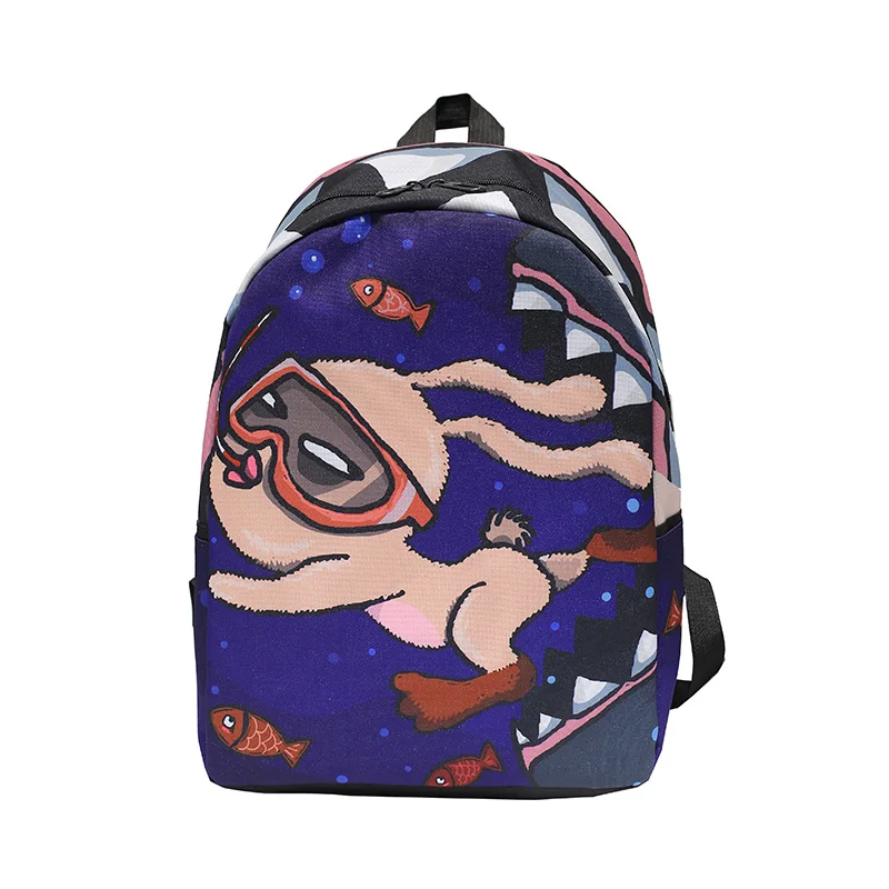 Menghuo, милый рюкзак с принтом кота, женский холщовый рюкзак, школьные сумки для подростков, Дамский Повседневный милый рюкзак, сумки для книг - Цвет: Cute rabbit