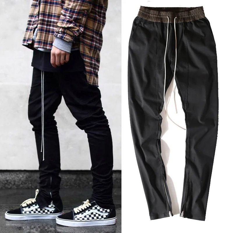 chinos joggers korean mens european urban clothing black