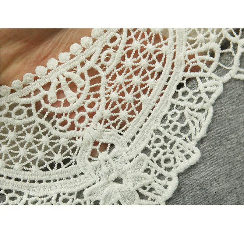 Женская хлопковая футболка большие размеры 5xl camisas femininas лето 2018 кружевная