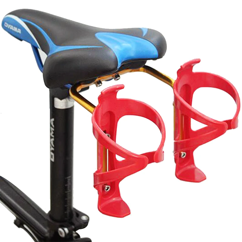 LumiParty Aluminium Alloy Double Water Bottle Holder Cage Adapter Rack for Bicycle Bike Cycling