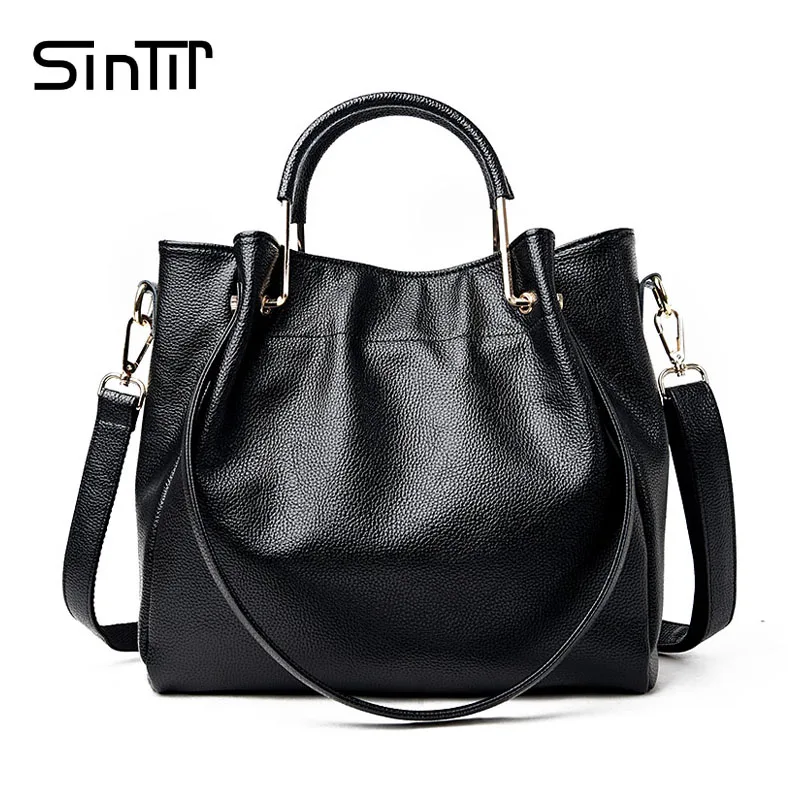 

SINTIR Genuine Leather Women Handbag Luxury Brand Vintage Ladies Shoulder Bags Fashion Large Tote Messenger Bag Bolsa Feminina