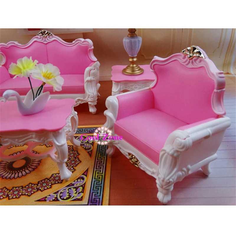 Миниатюрная мебель My Fancy Life, набор для гостиной, для кукольного дома Барби, лучший подарок, игрушки для девочек