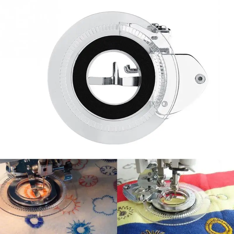 

Multifunctional Flower Sewing Machine Presser Foot Embroidery Stitch Circles Add Embellishments to Garments Button Covers