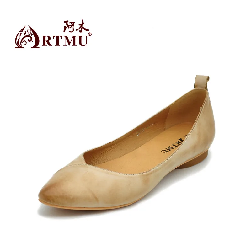 

Artmu Fashion Flats Women Shoes Soft Soles Mother Shoes Handmade Genuine Leather Shoes tenis feminino Shoes chaussures femme