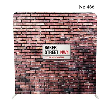 

No.466 The world's most famous street of Baker in London pillow case backdrop with stand for photo booth