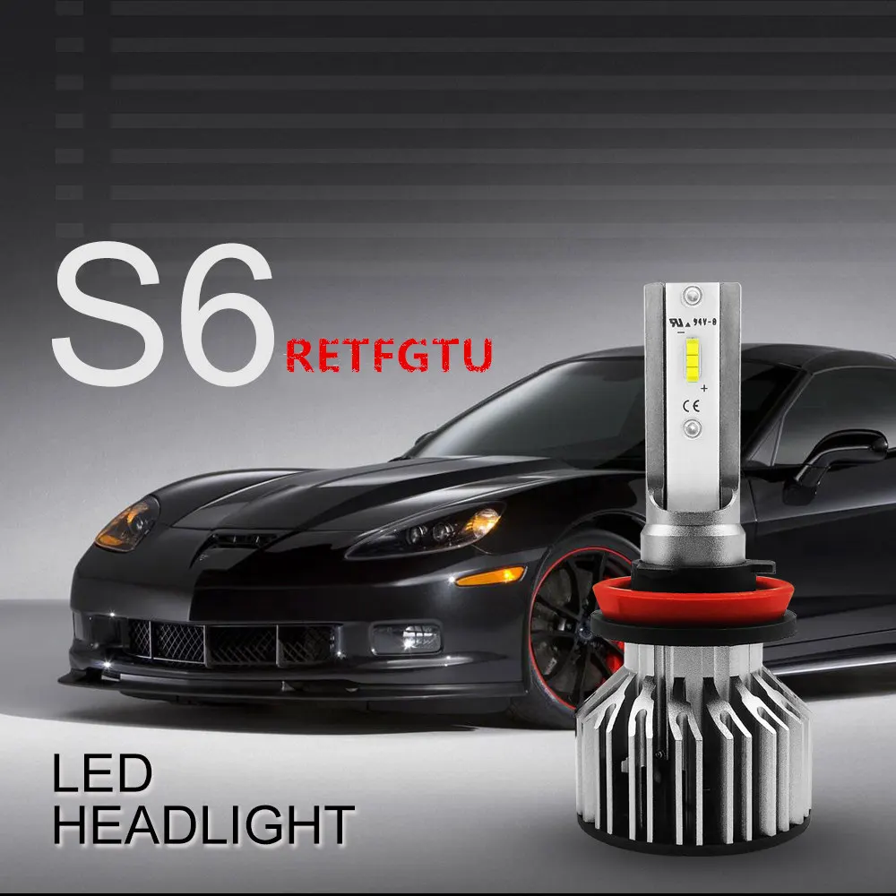 RETFGTU 2 шт. IP68 Автомобильные светодиодные фары комплект H11 9005 9006 9003 H1 H7 200 Вт 20000LM 6000K