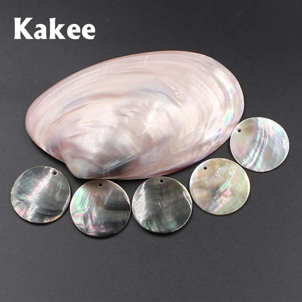 

Kakee Natural Black Round DIY Shell Beads for Jewelry Making Findings Seashell Materials to Make Fashion Earrings Necklaces
