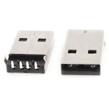 Акция! 20 шт. USB мужчина порт Угловые 4-контактный DIP Jack разъем