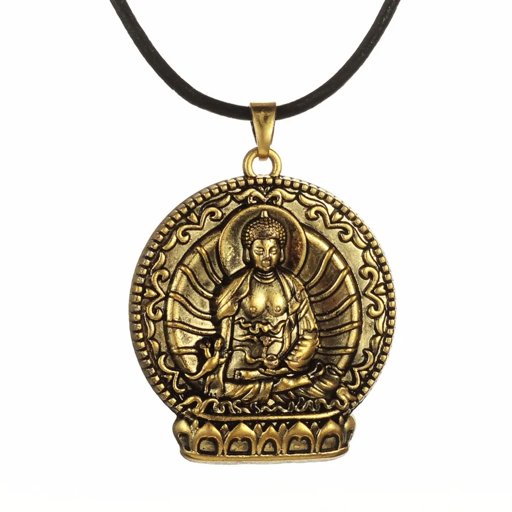 RAINXTAR Fashion Alloy Buddha Pendant Religious Necklaces Buddist