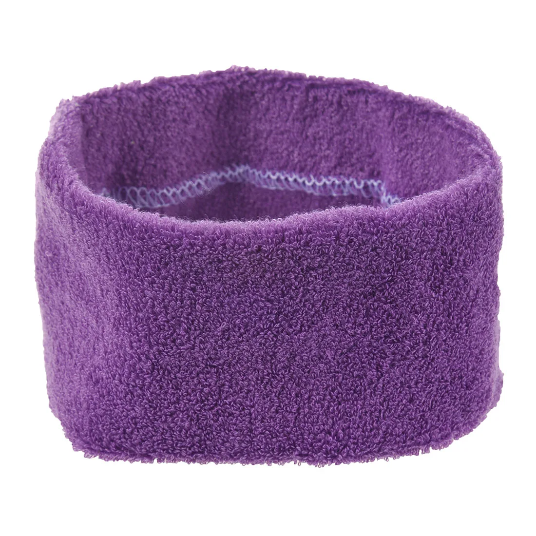 Athletic Sports Terry Stretch Sweat Band Headband Purple 2 Pcsin Women