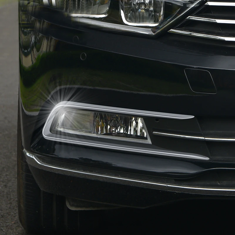 For Passat B8 chrome stainless steel front fog light strip Passat B8 Variant modified front fog
