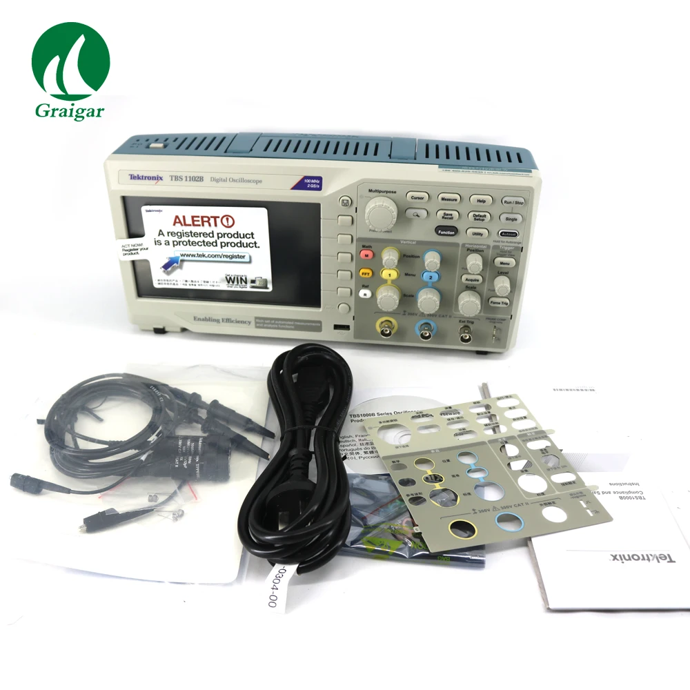 

Tektronix TBS1102B digital storage oscilloscopes 4-channel ecord length of 2.5kpts per channel