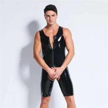 

new light Vest Cardigan zipper Tighten Flat foot erotic open crotch body sexy lingerie porno latex catsuit bodystocking lenceria