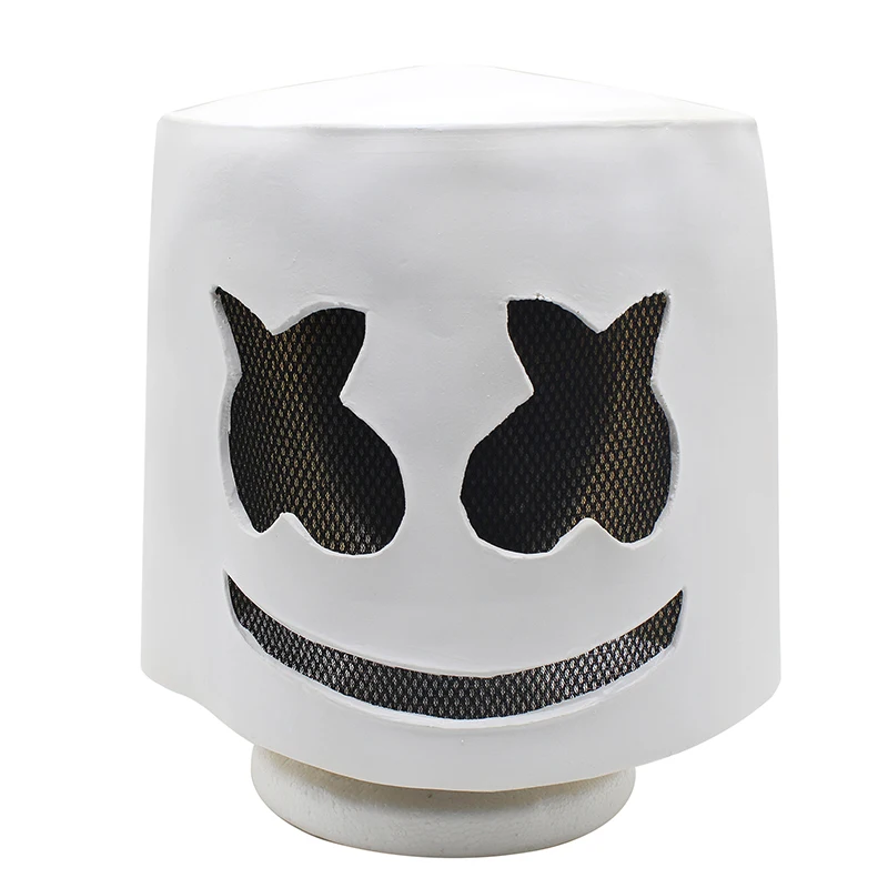 DJ Marshmello Косплей Маска латексная на все лицо Опора маски шлемы женские мужские