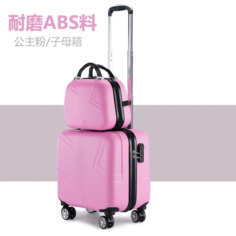 Набор чемоданов комплект багажных сумок на колесиках Spinner Тележка Дело 18 "посадочное колесо женщина косметичка carry-on чемодан дорожные сумки