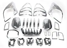 29PCS Chrome Exterior Styling Mirror Cover Front Rear Lamp Cover For Toyota Land Cruiser Prado FJ120 Accessories 2003-2009