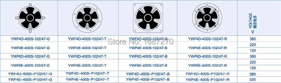 Осевых Вентиляторов YWF4E-400S