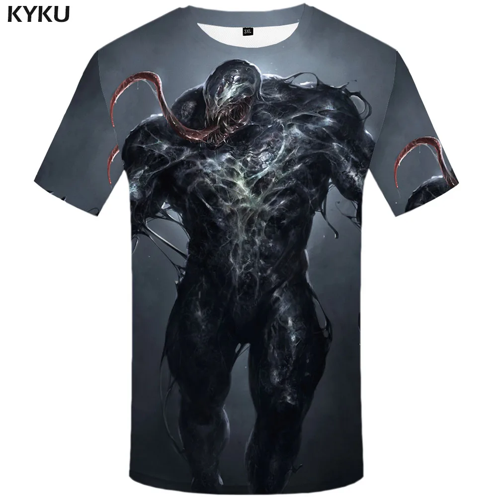 

3d Tshirt Venom T shirt Men Avengers Tshirts Casual Marvel Anime Clothes Skeleton T-shirts 3d War Tshirt Printed Short Sleeve
