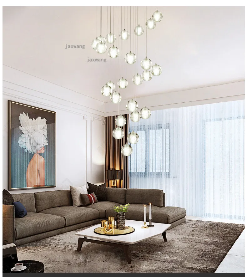 Декоративный светодиодный фонарь потолок люстры лампы декор гостиной люстра освещение, осветительный прибор кристалл блеск