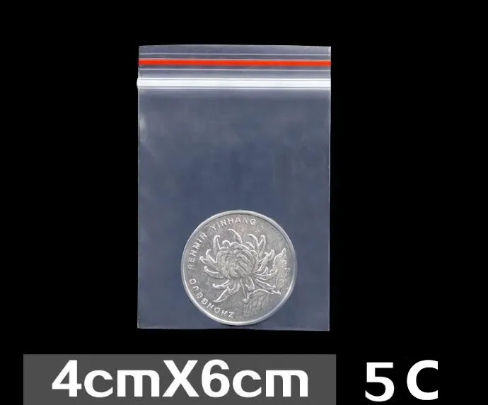 

100pcs/lot Small Jewelry Ziplock Zipper Zipped Lock Bag Reclosable Plastic Poly Clear Bags Thickness 0.05mm