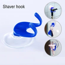 Delicate Shaver Holder Wall-mounted Plastic Bathroom Shaver Razor Holder Cupula Shaver Caps Rack Blue Shaver hook