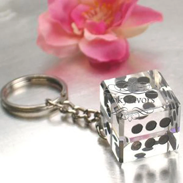 Crystal Dice Key Chain