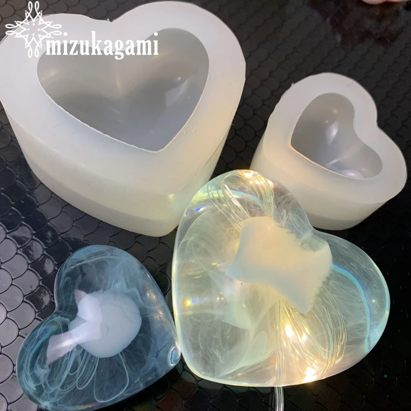 

Jewelry Liquid UV Resin Silicone Mold 3D Heart Resin Charms Pendant Molds For DIY Intersperse Decorate Making Jewelry