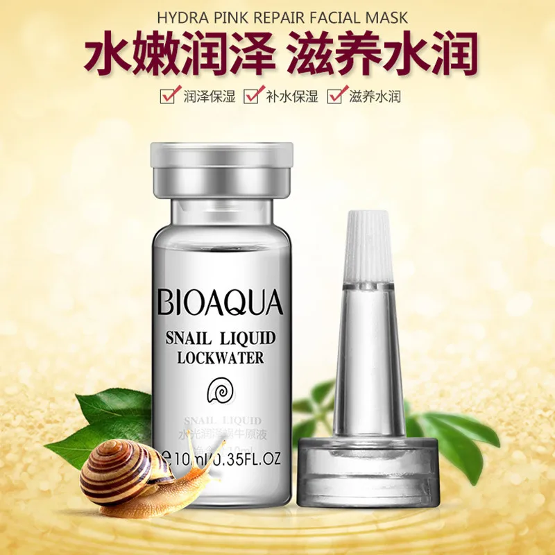 BIOAQUA Hyaluronic acid Essence Liquid Snail Vitamin Moist Moisturizing Brighten Skin Tone Smoothing Anti Wrinkle Beauty Care 3