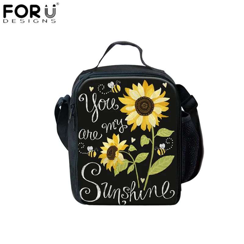 FORUDESIGNS/You are my Sunshine дизайн школьные сумки с принтом в виде подсолнухов 3 шт./компл. школьные сумки для детей девочки книжная сумка для отдыха сумки - Цвет: HXA605G