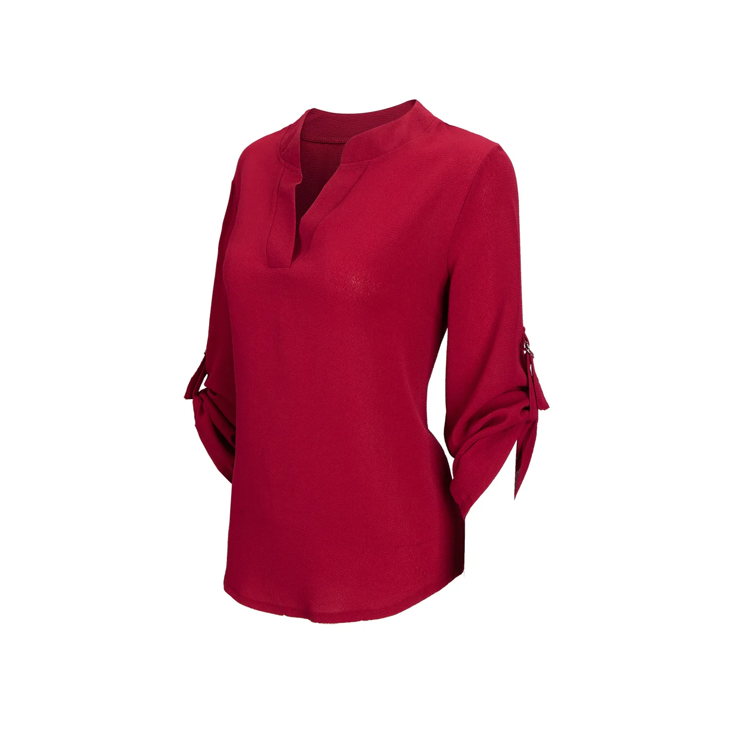 3/4 Sleeve Female Shirt Fashion Large Size - Fashion Design Store