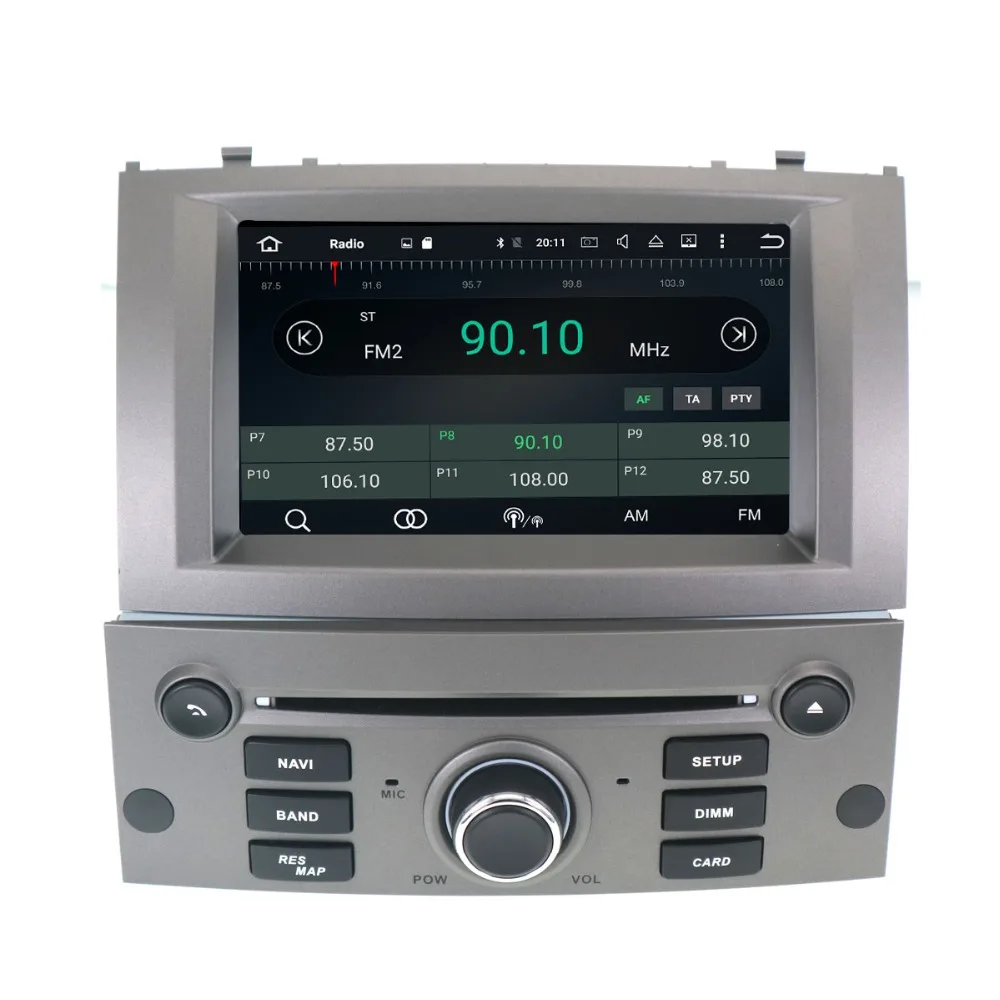Android автомобильный DVD CD плеер для peugeot 407 2004 2010 gps навигационное головное
