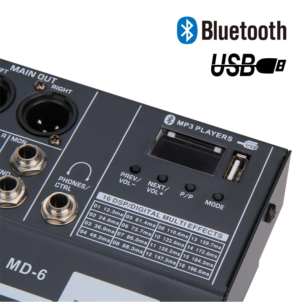 Good quality Clean sound!!! 6 Channels Mixer