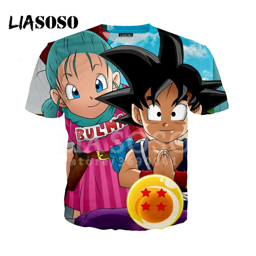 Anime Draoon Ball Chichi Bulma Print 3D T-Shirt Casual Women Men Short Sleeve