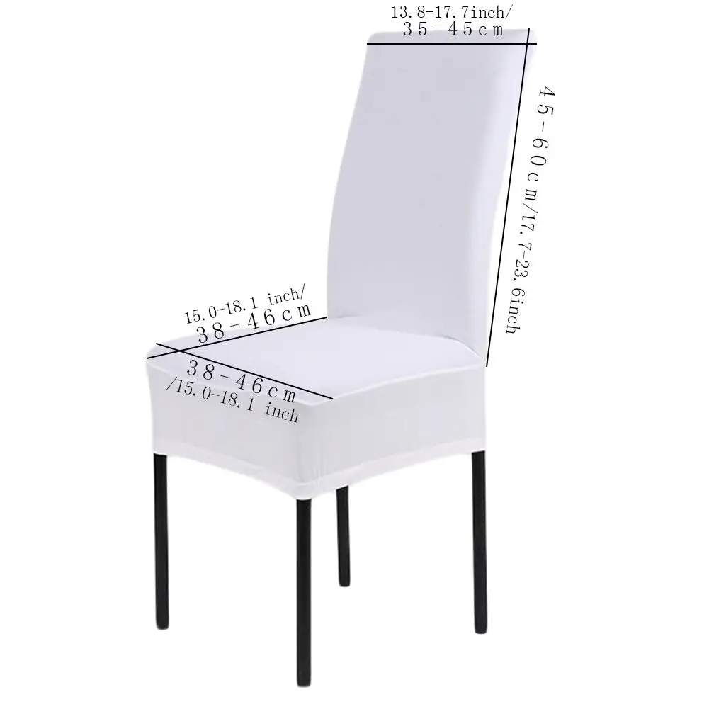Сплошной цвет чехол для кресла спандекс эластичные Чехлы чехлы на стулья белые для столовой кухни свадьбы банкета отеля