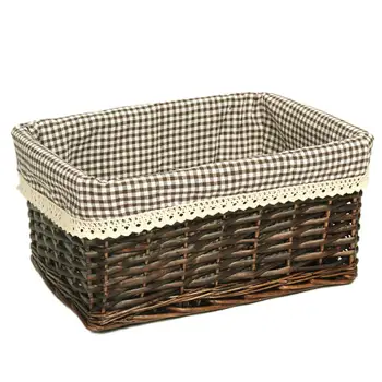 

Garden Wicker Basket Storage Basket Desktop Snacks Rattan Storage Box 23 * 14 * 12 CM