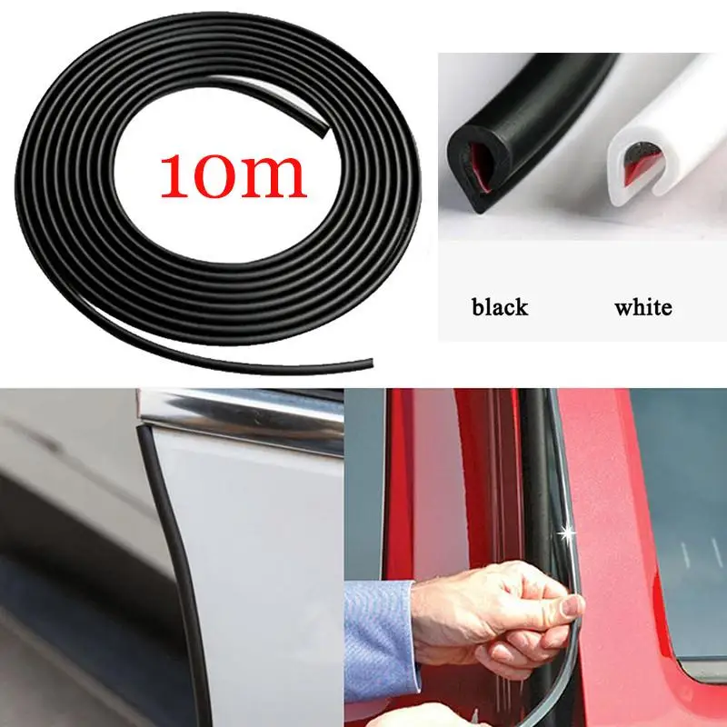 

10M Car Door Edge Protector Sealing Strip Seal With Adhesive Universal U-shaped Anti-Dust Soundproof Sealing Strips Trim
