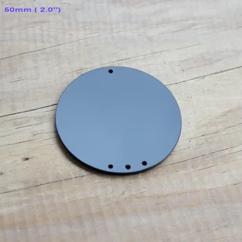

(12pcs/lot) 50mm Acrylic Circle 4 Holes Jewelry Accessories Black Disc 2"-AC1324A