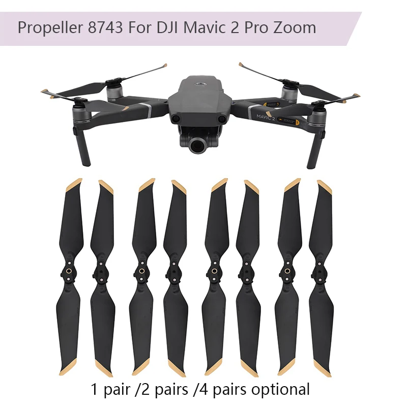 

New Propellers for DJI Mavic 2 Pro/Zoom 8743 Low-Noise Props Quick-Release Folding Blade Noise Reduction Prop Drone Accessories