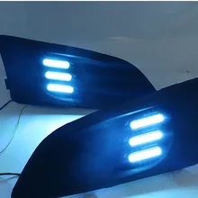 EOsuns led drl Дневной ходовой светильник для Chevrolet Aveo 2011-2013 с динамическим движущимся желтым поворотником и синим ночным светильник