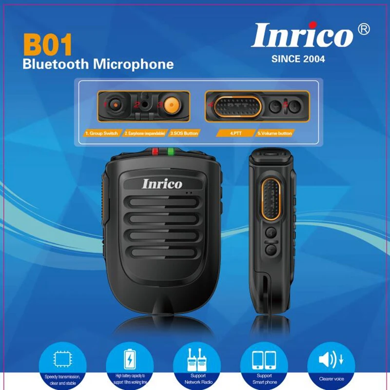 

Android 7.0 bluetooth 4.2 version walkie talkie Handheld Zello PTT Walkie Talkie Apps Bluetooth Microphone