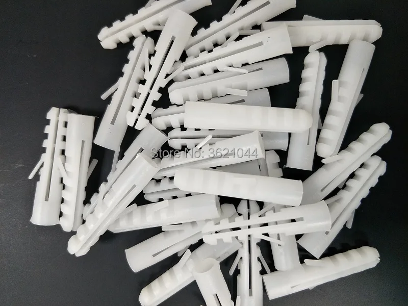 50pcs 6mm Nylon Screw Bolts Plastic Plug Expansion Tube for home
