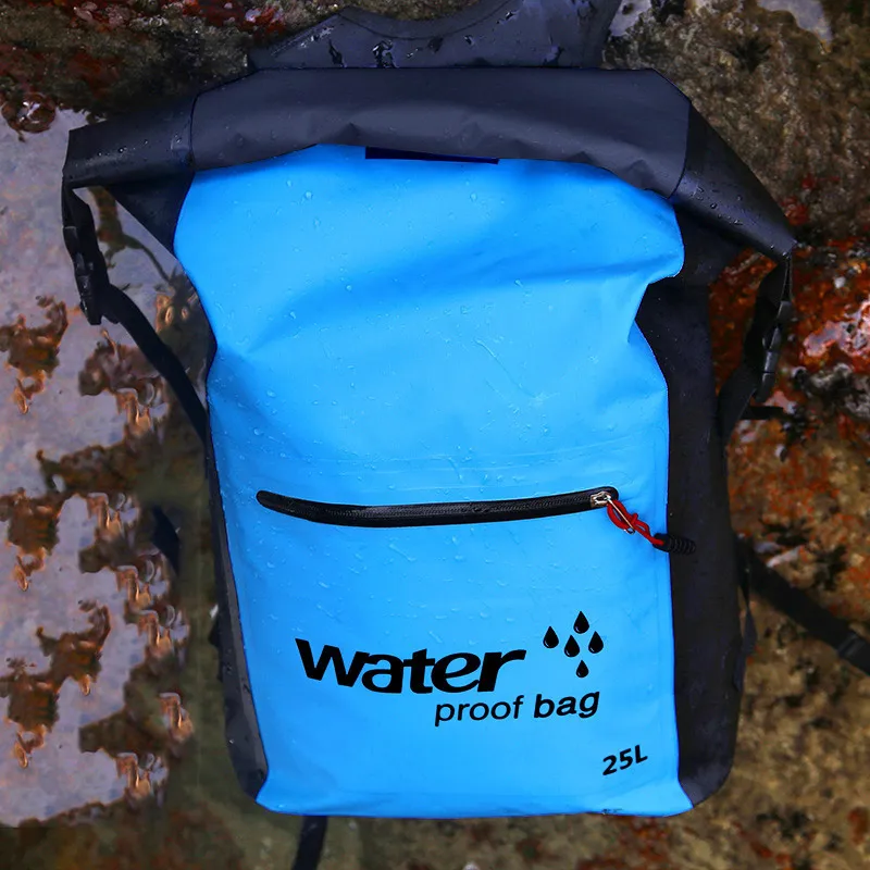 Водонепроницаемый заплечный гермомешок рюкзак упаковка для хранения мешок плаванье рафтинг Каякинг Кемпинг плавающий парусный каноэ катание на лодках XA857WD - Цвет: Sky Blue
