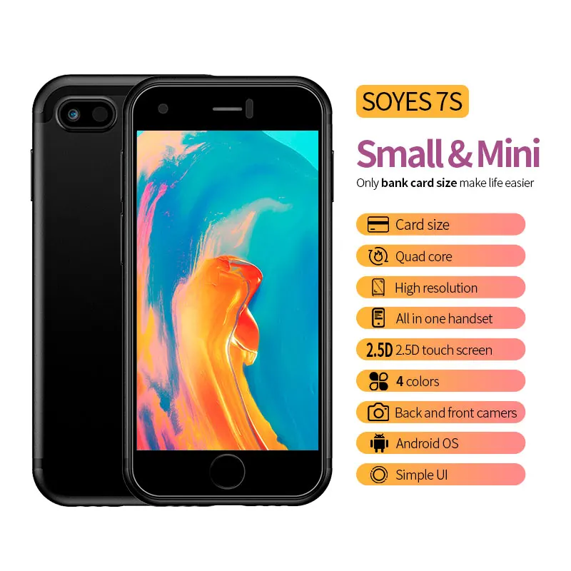 

SOYES 7S 2G Smartphone 2.54 inch MTK6580 Quad Core 1.3GHz 1GB RAM 8GB ROM Android 6.0 Dual Cameras