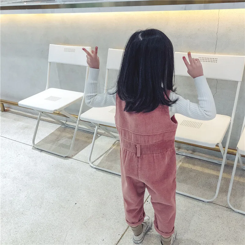Hot selling autumn kids child 2018 clothes children overall pants for boys trousers girls corduroy pants jumpsuit for girls kids (17)
