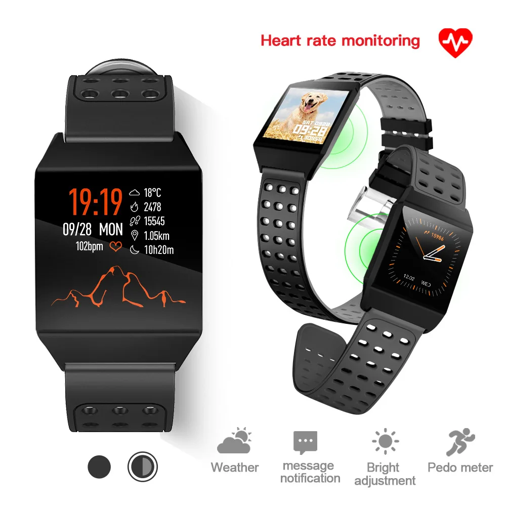 Fitness Tracker Smart Watch Bluetooth Heart Rate Monitor Call Reminder Waterproof Step Calorie Counter Pedometer for iOS Android