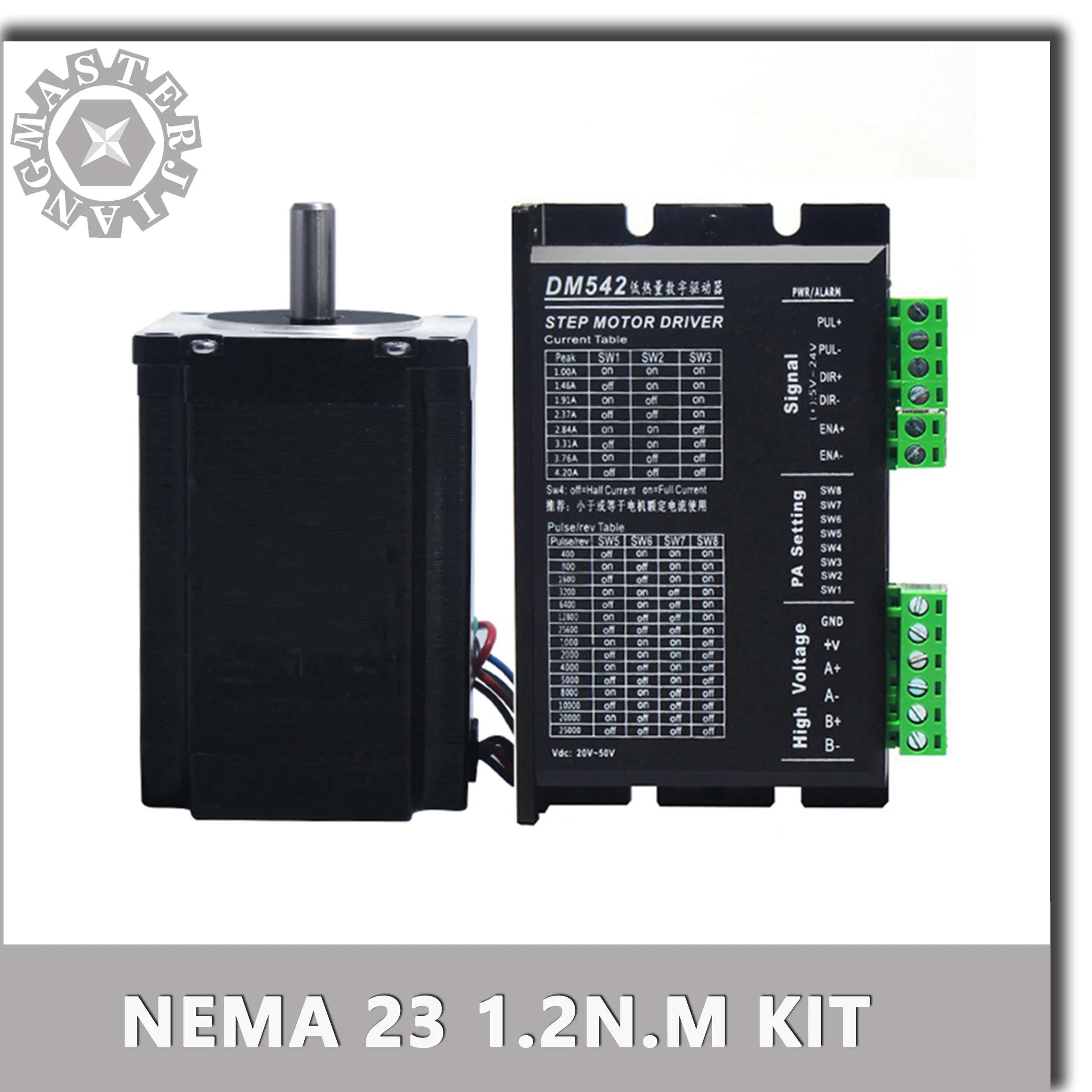 Nema 23 57BYG шаговый двигатель 57 мотор 1.2N.m с обновлением TB6600/DM542 шаговый двигатель драйвер NEMA17 23 для ЧПУ 3D принтера