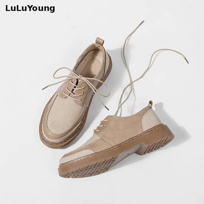 

Shoes Women Summer English Wind Girl Flat Lace Up Shoes Casual