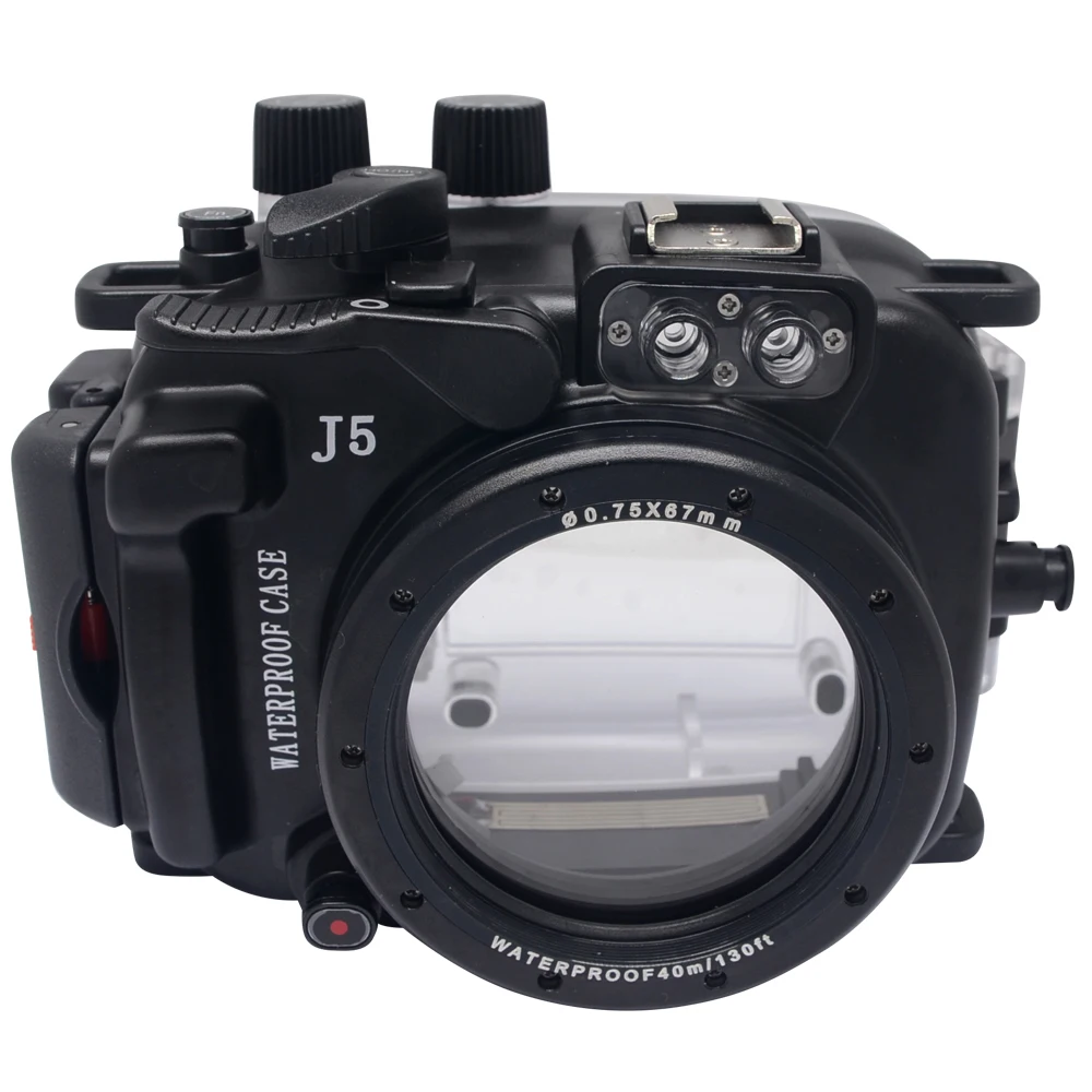 Mcoplus 40 м/130 футов камера Подводный корпус водонепроницаемый корпус чехол для Nikon J5 10 мм объектив