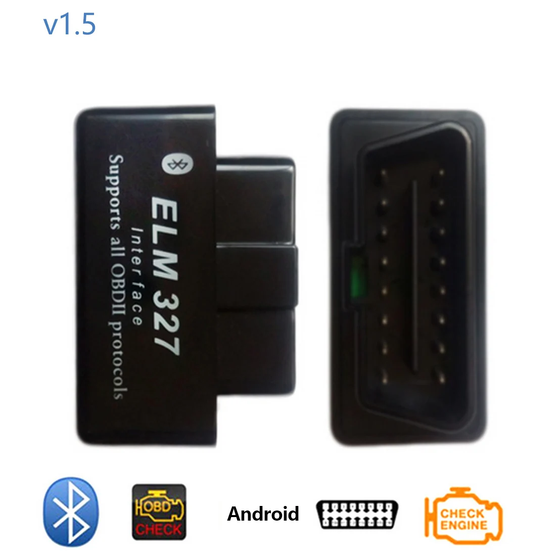 Bluetooth OBD2 V1.5 инструмент диагностики авто мини elm327 Elm 327 OBD 2 автомобиля диагностический инструмент сканер Elm-327 OBDII тестер адаптер