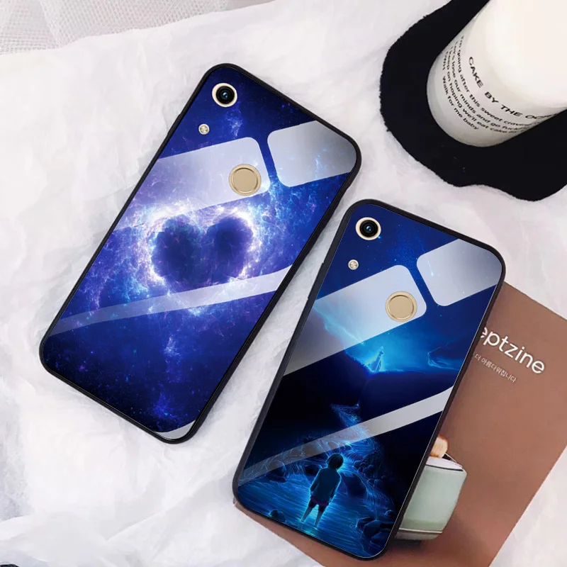 Мягкий край задняя крышка чехол для huawei Honor 8A 6 09 &quotзакаленное стекло Бампер Honor8A 8